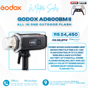 Godox AD600BM II AD600 BM II AD600BMII Flash, 0.01-1.9s Recycle/One-Tap Sync with X3/GN87 40W Modelling Led/16 Color Group Indicators/Flash Duration 1/220-1/11760s/Power Range from 1/1 to 1/512