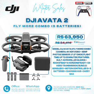 DJI Avata2 FlyMore Combo Camera Drone 3 Batteries, RC Motion, Goggles