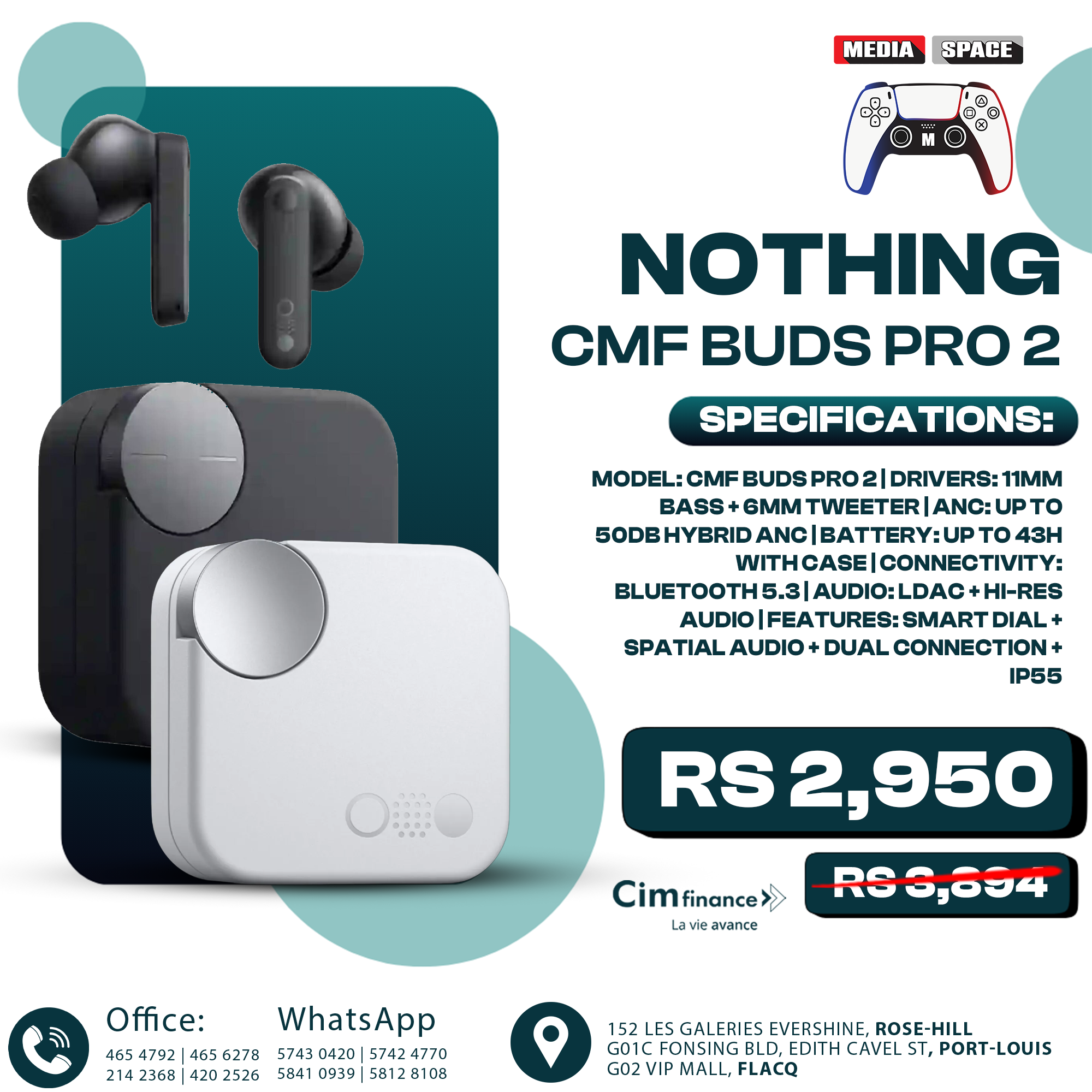 CMF BUDS PRO 2 BLACK