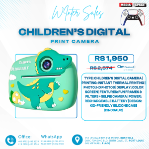 hildren's Instant Print Camera, Children's Instant Print Photo Camera, Large Capacity 1300mAh, 1080P HD Video, Christmas Birthday And New Year Gift For Girls And Boys, Children's Digital Camera Toy, HD Video