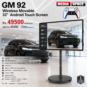 GM 92 Wireless Movable 32 Inch Android Touch Screen Android 13
