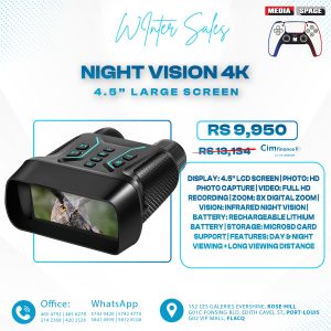 NV2183 Night Vision Goggles,4K Infrared Night Vision Binoculars,4 Color Effects Can Be Used During The Day and at Night