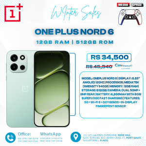OnePlus Nord 6 Dual-SIM 512GB ROM + 12GB RAM 5G Smartphone - International Version