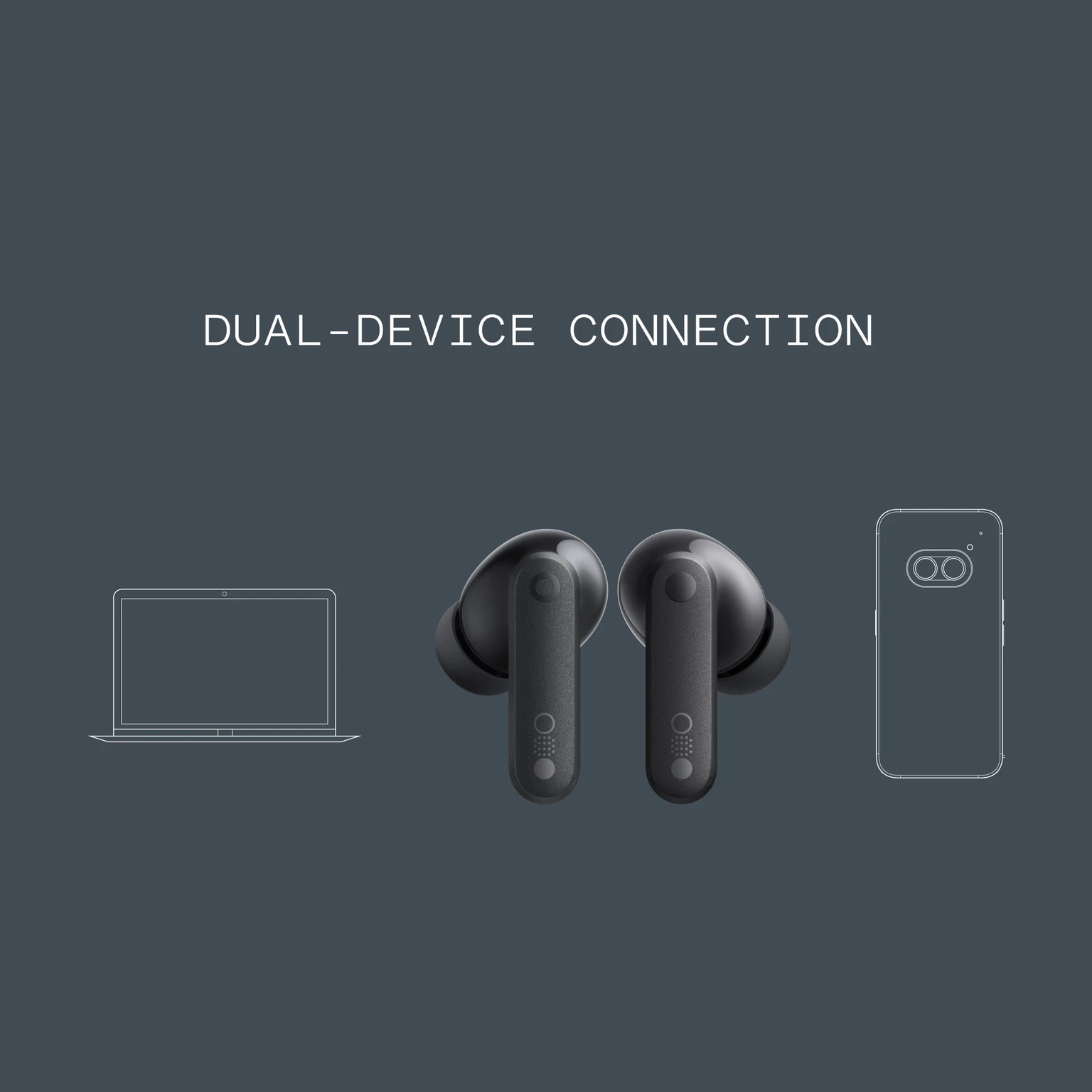 CMF BY NOTHING CMF Buds Wireless Earbuds,42dB Active Noise Cancellation,50mAh 35.5H Playtime IP54 Waterproof Earphones - Image 9
