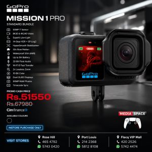 GoPro MISSION 1 PRO - Compact Cinema Action Camera with 8K60 Video, 1" Sensor, Advanced Low Light Performance, 50MP Photos, 960fps Slo-Mo, HyperSmooth Stabilization