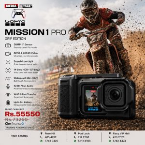 GoPro Mission 1 PRO Grip Edition - Includes Mission 1 PRO Camera, Point-and-Shoot Grip, One Enduro 2 Rechargeable Battery, Removeable Lens Hood, Carrying Case