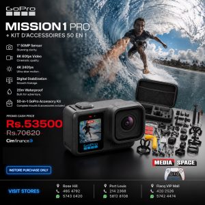 GoPro Mission 1 PRO with 50 in 1 accessory kit