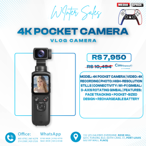 4K Pocket Camera for Vlogging,75MP Vlogging Camera with 330 Rotating Lens | WiFi,1.72" Touch Screen,Face Tracking,16GB TF Card & Tripod,Pocket Video Camera for Daily Recording