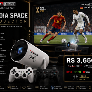HY300 PRO MAX MEDIA SPACE 4k Smart Projector Android 11 1GB 8GB Home beamer Support 4K with GAME RETRO 2 JOYPAD