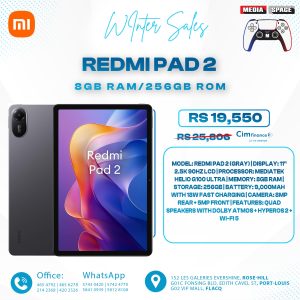 Xiaomi Redmi Pad 2 Global Version Mi Tablet Helio G100-Ultra 11" 2.5K 90Hz Display 9000mAh 18W Fast Charging Xiaomi HyperOS 2