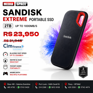 SanDisk Extreme 2tb Portable SSD - Up to 1050MB/s, USB-C, USB 3.2 Gen 2