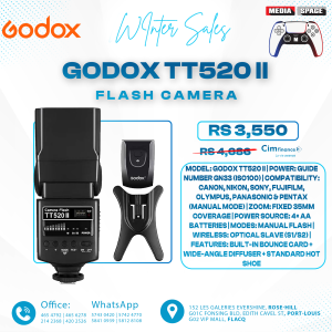 GODOX TT520 II Universal Hot Shoe Flash Speedlite for DSLR Cameras Canon Nikon Pentax Olympus (Copy)