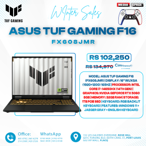 ASUS TUF F16 Gaming Laptop RTX 5060 - Intel Core i7-14650HX - 16inch FHD+ Display 165Hz - 32GB RAM| 1TB SSD -RGB Backlit Keyboard - G-SYNC - Gamer PC Windows 11 - Video Editing Engineering