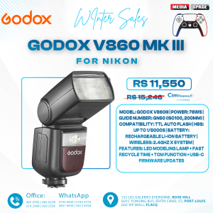 Godox V860III V860III-N Flash for Nikon, 2.4G TTL External Flash Speedlite HSS 1/8000s, 7.2V/2980mAh Li-ion Battery, 480 Full-Power Flashes, 10 Levels LED Modeling Lamp, Compatible for Nikon Camera