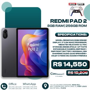 Xiaomi Redmi Pad 2 Global Version Mi Tablet Helio G100-Ultra 11" 2.5K 90Hz Display 9000mAh 18W Fast Charging Xiaomi HyperOS 2