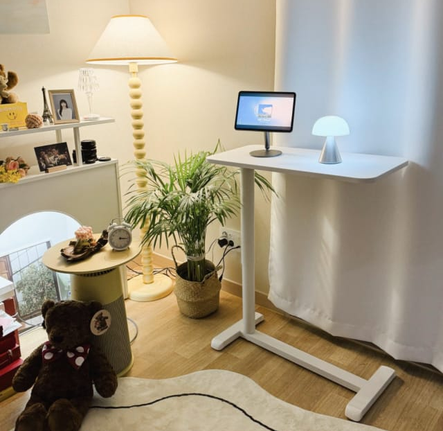 C shape Overbed movable retractable table - Image 7