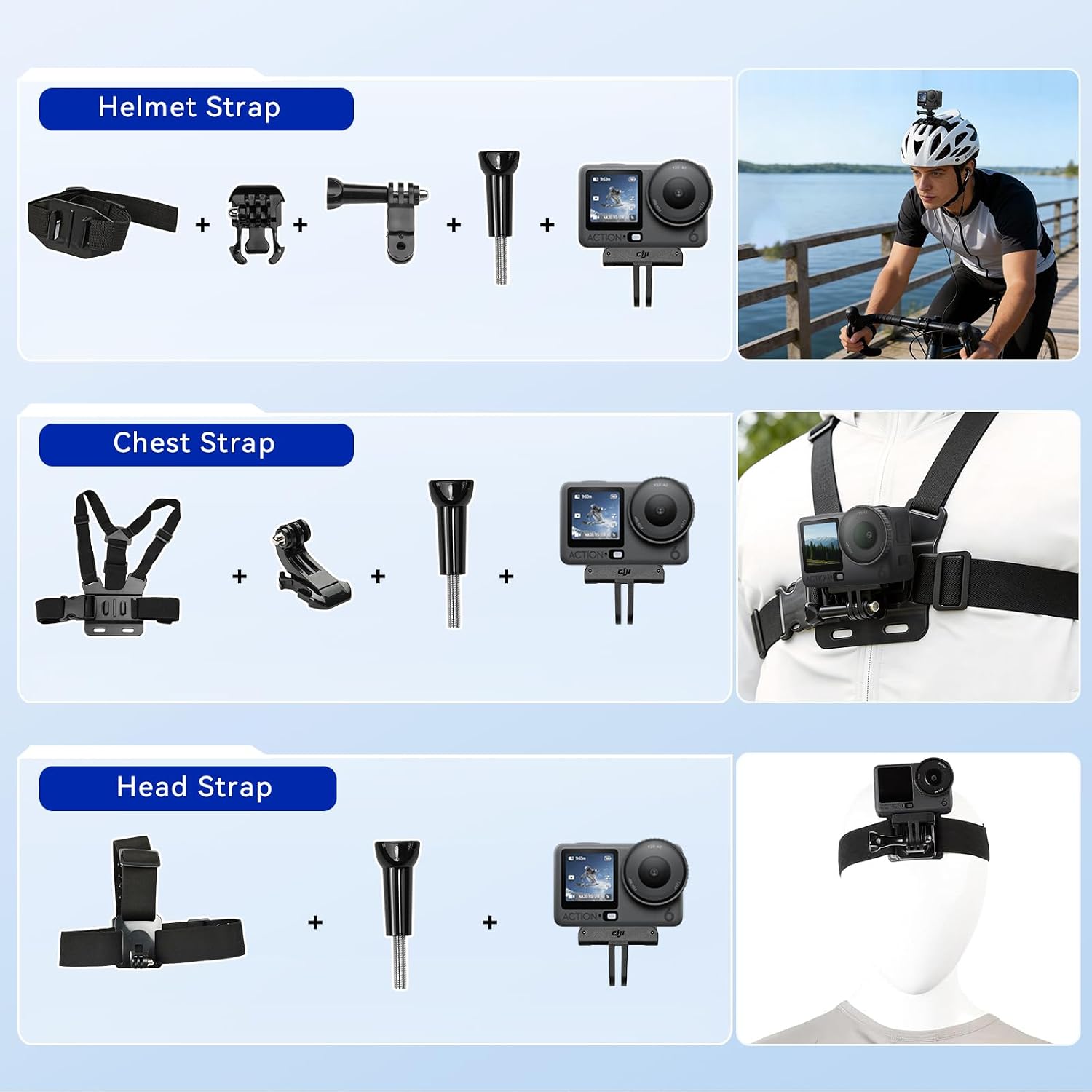 DJI Osmo Action 6 Adventure Combo + 50-in-1 Multi-Use Action Camera Accessory Kit - Image 5