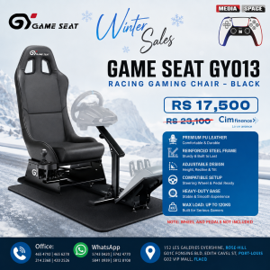 Game Seat GY013 Professional Vehicle Racing Gaming Chair - Black