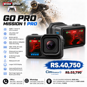 GoPro MISSION 1 PRO - Compact Cinema Action Camera with 8K60 Video, 1" Sensor, Advanced Low Light Performance, 50MP Photos, 960fps Slo-Mo, HyperSmooth Stabilization
