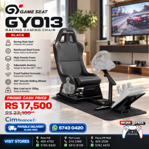 Game Seat GY013 Professional Vehicle Racing Gaming Chair - Black