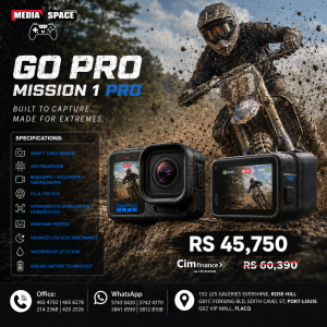GoPro MISSION 1 PRO - Compact Cinema Action Camera with 8K60 Video, 1" Sensor, Advanced Low Light Performance, 50MP Photos, 960fps Slo-Mo, HyperSmooth Stabilization