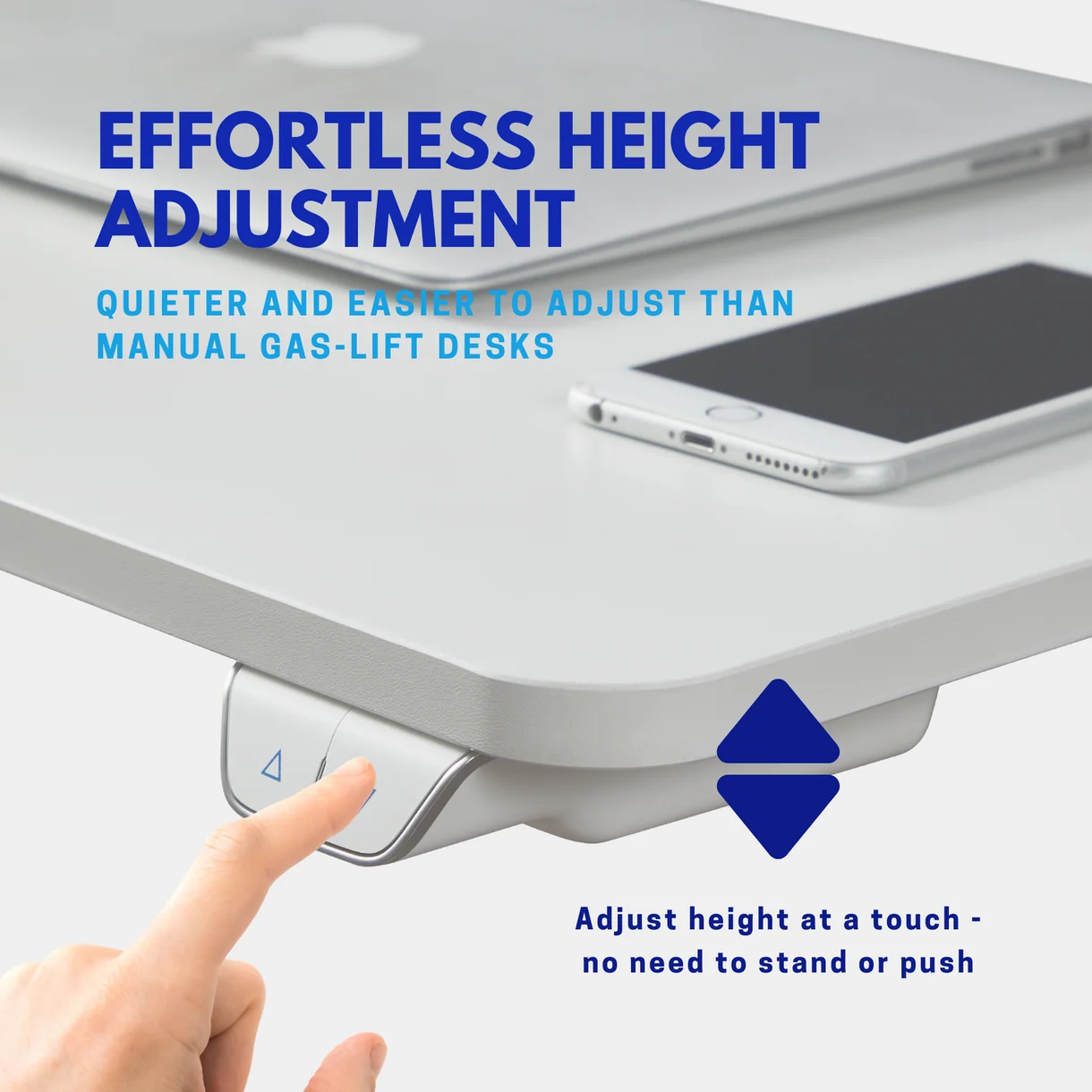 C shape Table Electric adjustable Desk on Wheels - Image 11
