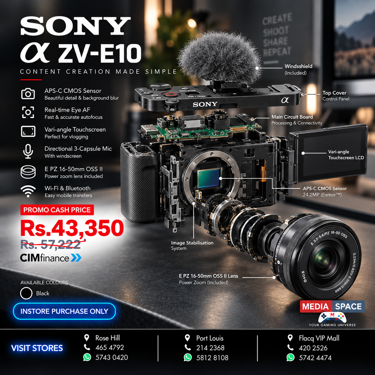 Sony Alpha ZV-E10 zve10 E-Mount Mirrorless Camera Vlog Camera Digital Compact Camera With 16-50mm Lens Professional E10 In Stock - Image 3