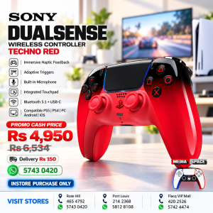 PlayStation DualSense® Wireless Controller – Techno Red - For PS5, PC, MAC & Mobile