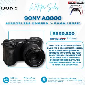 Sony Alpha 6600 BODY with Sony – FE 50mm F1.8 Standard Lens (SEL50F18F)
