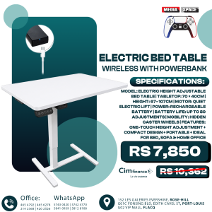 C shape Table Electric adjustable Desk on Wheels