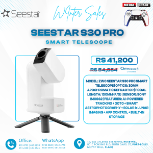 ZWO Seestar S30 PRO All-in-One Smart Digital Telescope/Camera Compact and Portable Travel Companion for Astronomy Enthusiasts & Casual Stargazers
