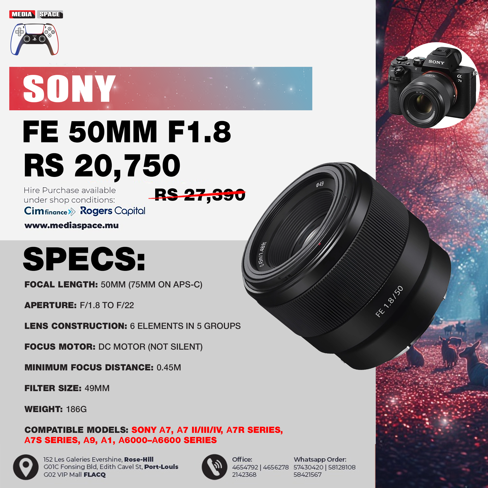 Sony Alpha 6600 BODY with Sony – FE 50mm F1.8 Standard Lens (SEL50F18F) - Image 2