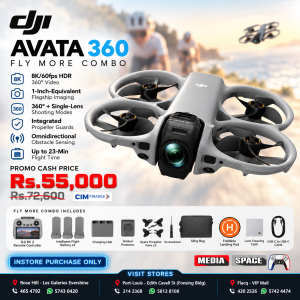DJI Avata 360 Fly More Combo (RC 2), 360° Drone With 1-Inch 8K 360° Imaging for FPV & Aerial Filming, 360° Camera Drone With Propeller Guard. Includes RC 2 for Precise Control and Three Batterie