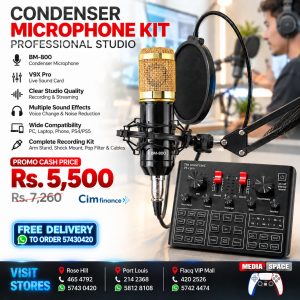 Condenser Microphone kit BM800 and V9XPro Sound Card Studio Mixer Noise