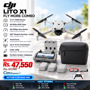 DJI Lito X1 Fly More Combo (DJI RC 2), 4K Camera Drone for Beginners