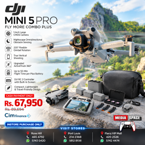 DJI Mini 5 Pro Fly More Combo PLUS with DJI RC 2 Controller (with screen), Folding Drone with Camera, 1-Inch CMOS, 4K Drone for Beginners with Omnidirectional Obstacle Sensing, ActiveTrack 360°, 225° Gimbal Rotation, 3 High Capacity Batteries Bundle