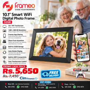 FRAMEO 32GB 10.1 Inch Smart WiFi Digital Photo Frame 1280x800 IPS LCD Touch Screen, Auto-Rotate Portrait and Landscape, Built in 32GB Memory, Share Moments Instantly via Frameo App from Anywhere