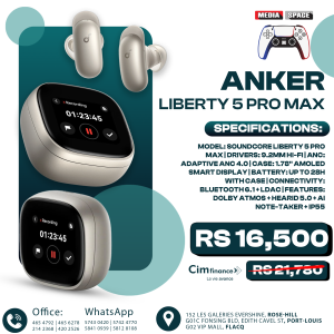 Anker Liberty 5 Pro Max Noise-Canceling Earphones ANC Active Noise Cancellation AI Personal Assistant Bluetooth Earphones Gifts