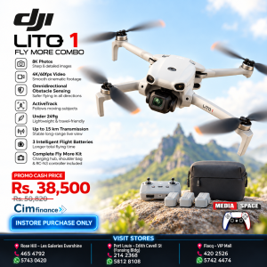 DJI Lito 1 Fly More Combo 4K Camera Drone for Beginners, Obstacle Detection, ActiveTrack, 4K Video and 8K Photo, Suitable for Adults, Lightweight and Foldable, 15km Video Transmission, C0