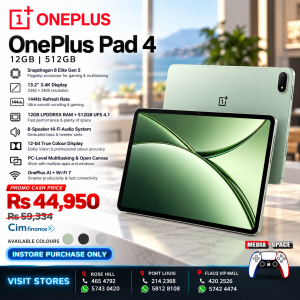 OnePlus Pad 4, Snapdragon® 8 Elite Gen 5 Platform, 33.53cm 13.2" 3.4K Screen, 144Hz Adaptive, 8 Speakers, AI Powered, PC-Level Productivity, 13,380 mAh Battery