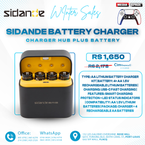 SIDANDE BATTERY CHARGER PLUS 4 BATTERY