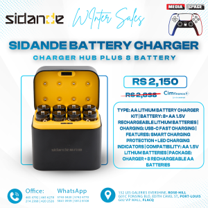 SIDANDE BATTERY CHARGER PLUS 8 BATTERY