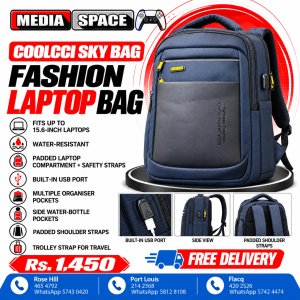 COOLCCI SKY BAG Fashion Laptop Backpack – 15.6″ | Water-Resistant | USB Charging Port
