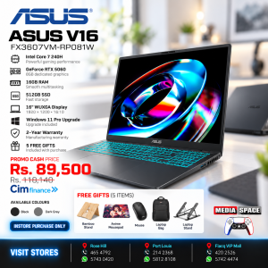 ASUS V16 FX3607VM-RP081W Gaming Laptop โ Intel Core 7 240H | RTX 5060 8GB | 16GB RAM | 512GB SSD | 16" WUXGA