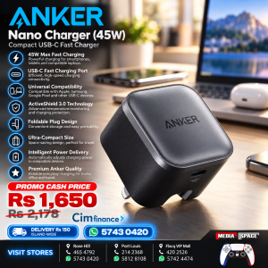 Anker Nano Charger (45W) with USB-C to USB-C Cable – Compact Fast Charger | USB-C PD | Smart Charging