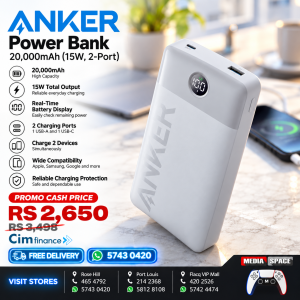 anker 326 power bank 20000 mah 15w 2 port