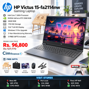 HP Victus 15-fa2114nw ntel Core 7 240H, 8GB RTX 5060, 24GB DDR5(Upgradeable) 1TB SSD, FHD, 144Hz, 300 nits, IPS, 15.6''/39.6cm, Win11 PRO