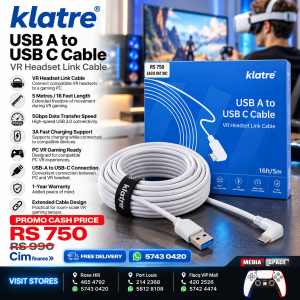 Klatre USB A to USB C VR Headset Link Cable.