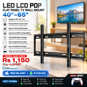 LED LCD POP Flat Panel TV Wall Mount – Fixed TV Bracket | 40–65 Inch | Universal VESA