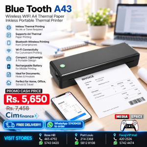 Blue Tooth A43 Wireless WIFI A4 Thermal Paper Inkless Portable Thermal Printer
